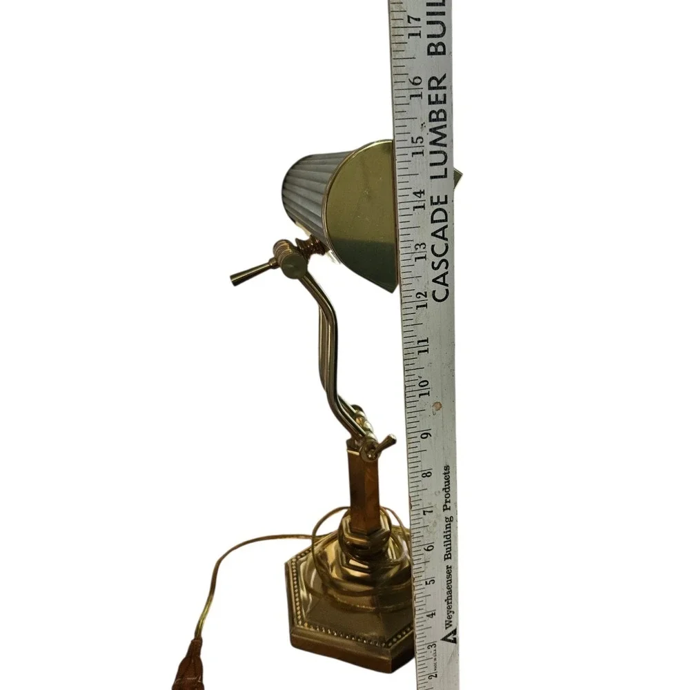 Vintage Brass Bankers‎ Piano Desk Lamp Adjustable UL Certified Mid- Century MCM